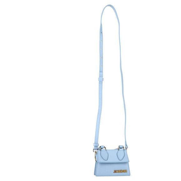 Jacquemus Mini Le Chiquito Top Handle Bag in Blue Calf Leather - Picture 1 of 6